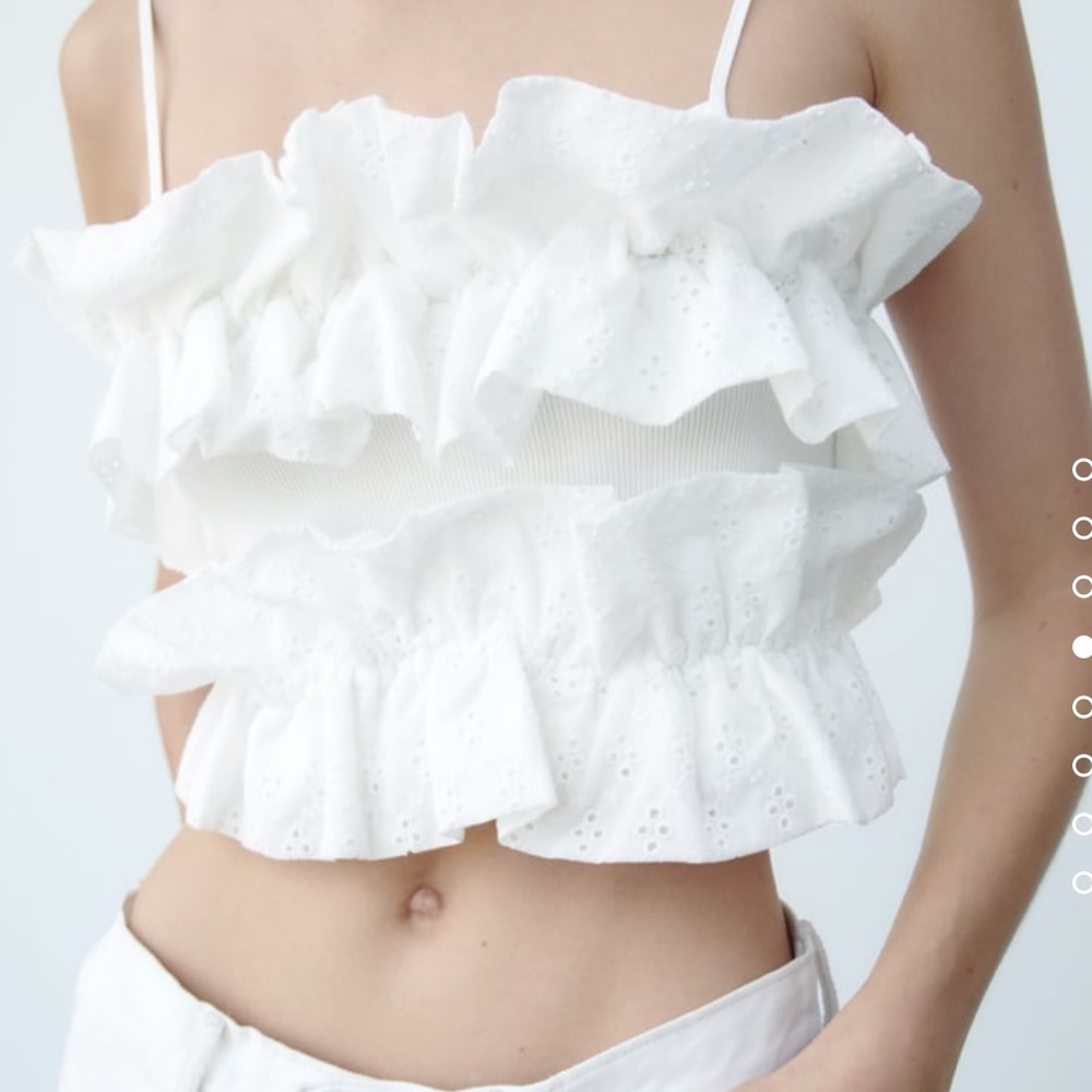 ZARA Contrast Crop Top - Picture 3 of 6